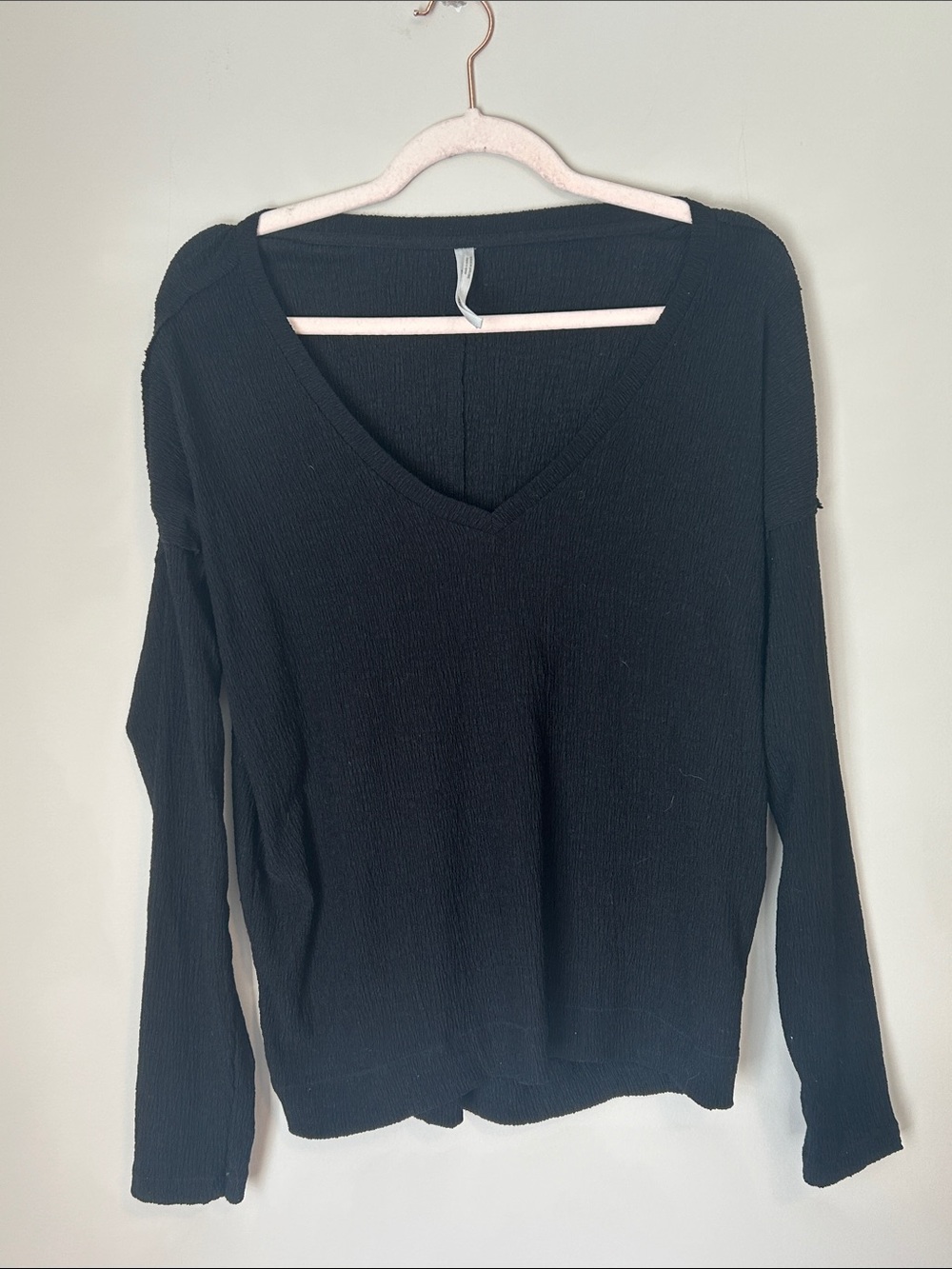 Anthropologie Black Long Sleeve Top